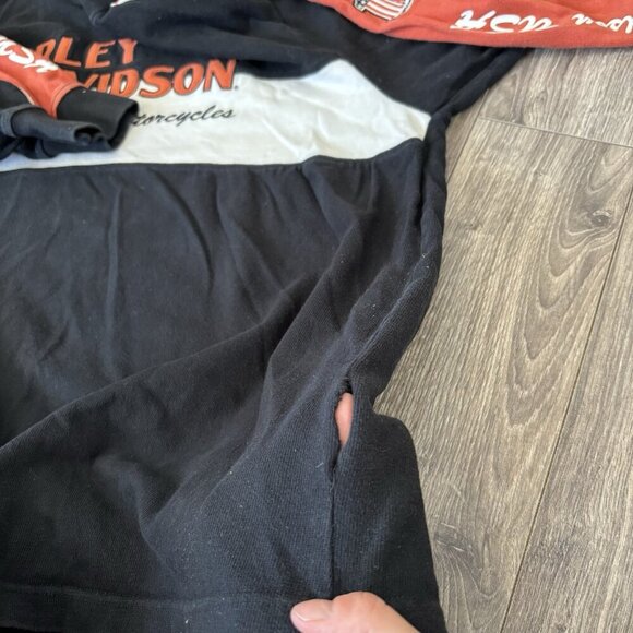Vtg Harley Davidson Mens Sweater XL Black Prestige Embroidered Double Sided HD - Picture 15 of 16
